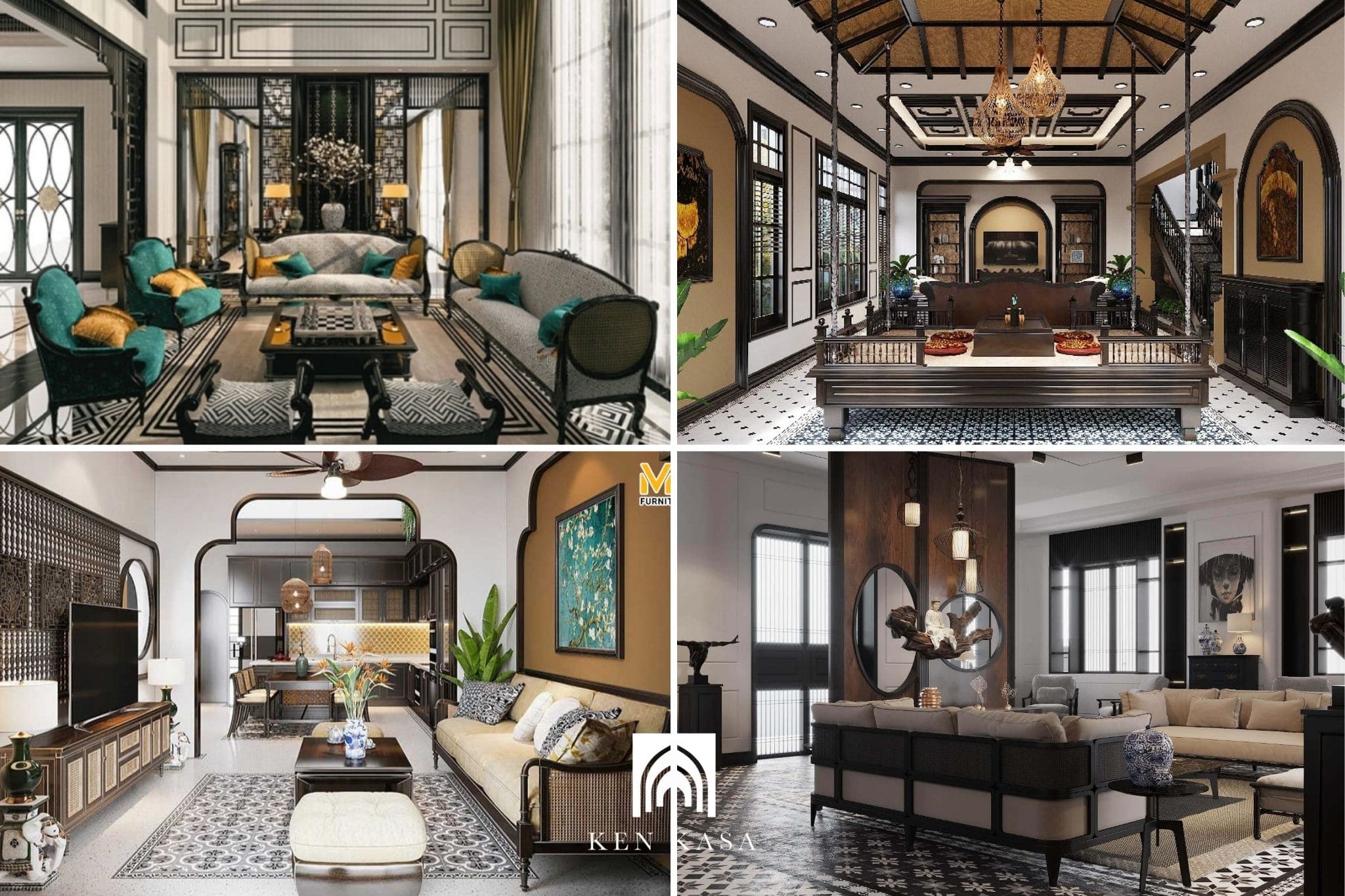 Nội thất phong c&aacute;ch Indochine